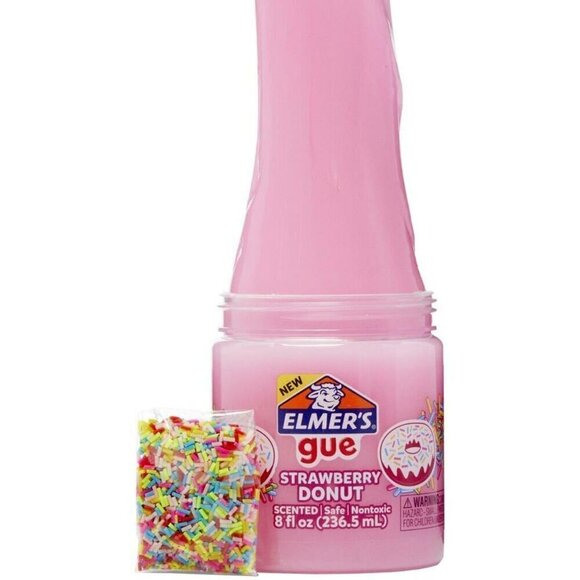 4pk ELMER'S Gue 8oz Strawberry Donut Scented Safe Non-Toxic PRE-MADE SLIME NIP - Picture 5 of 6